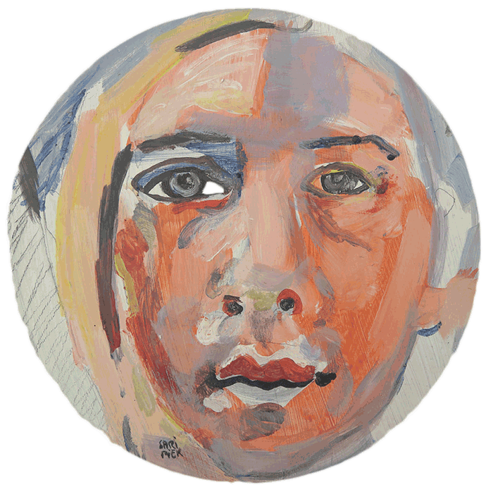 Sari-Piek--2016-tondo-011---gezicht---Ø-20-cm-acrylverf-op-paneel